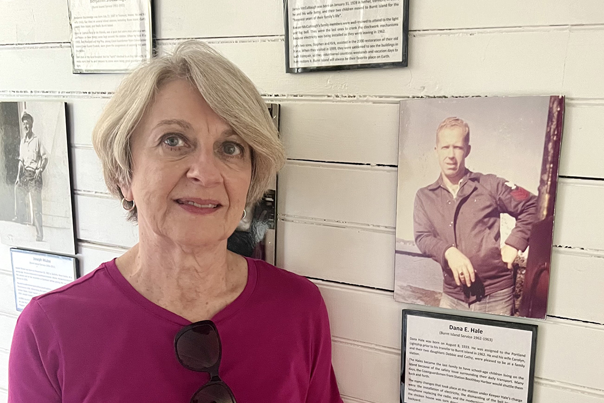 Cathy Hale in museum