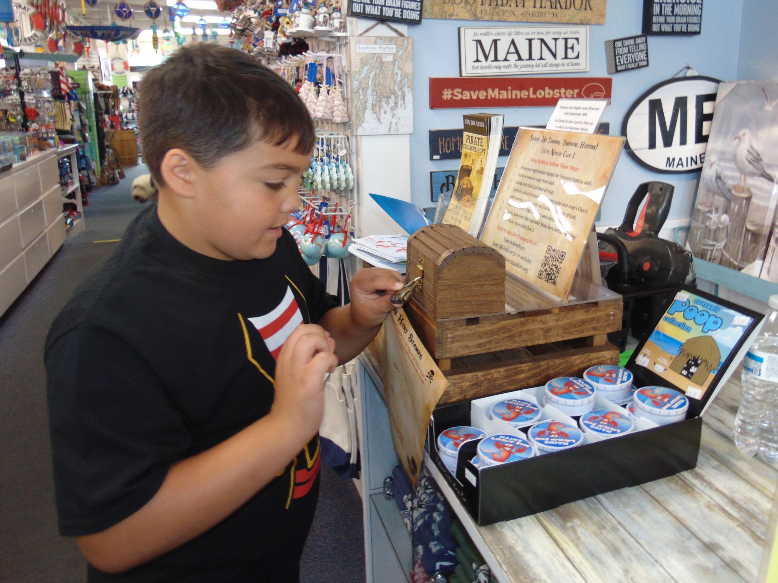 Louie opening treasure chest